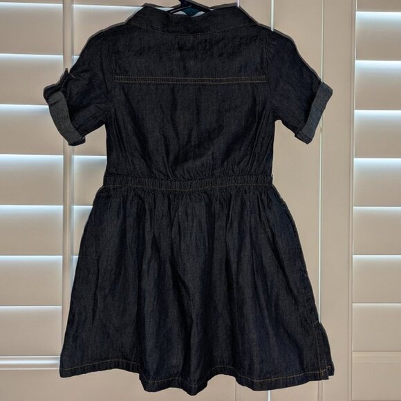 NEW U.S. Polo Assn. Toddler Dark Navy Wash Knee Length Jean Zip Dress 2 NWT - Picture 4 of 4